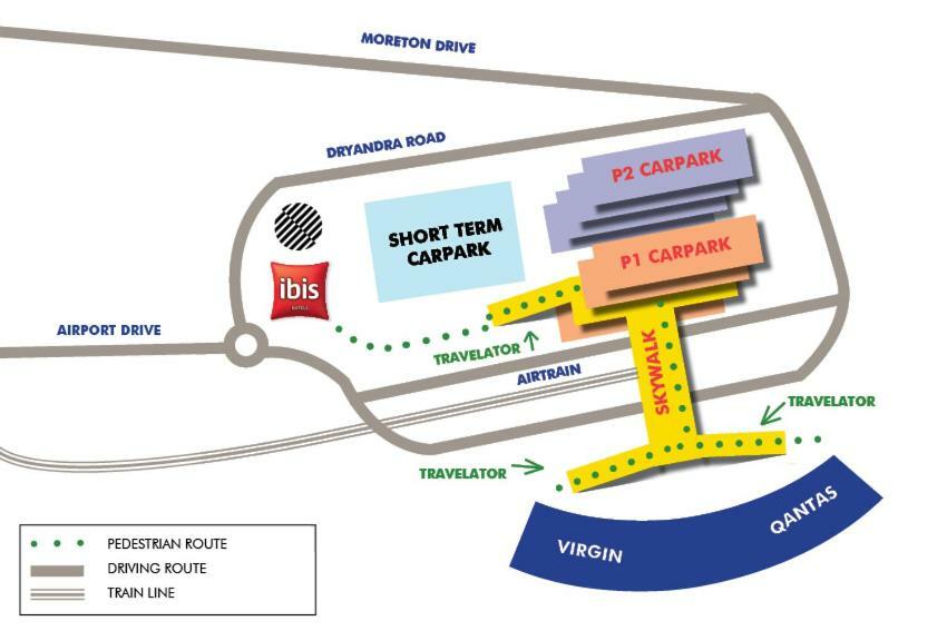 Pullman Brisbane Airport Ξενοδοχείο Εξωτερικό φωτογραφία Map of the terminal